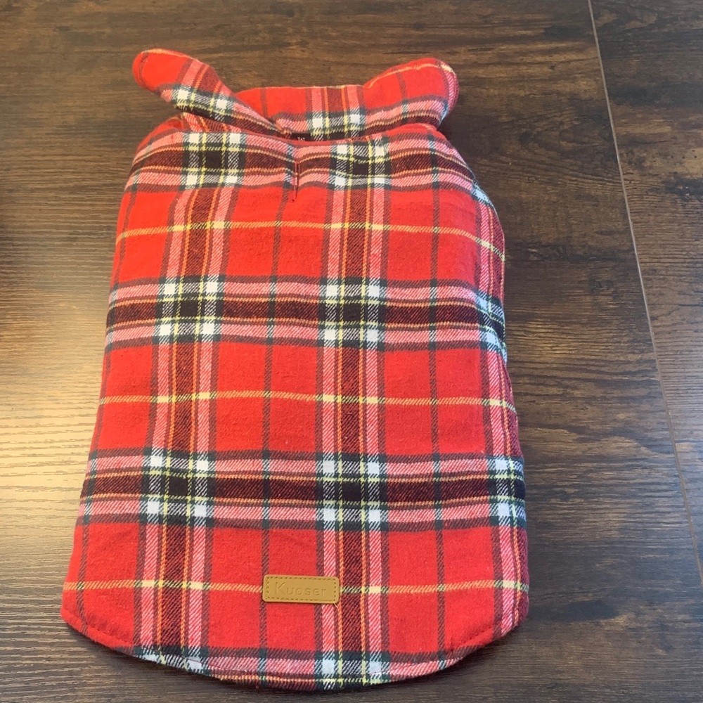 Red Plaid Dog Coat - Picture 1 of 7